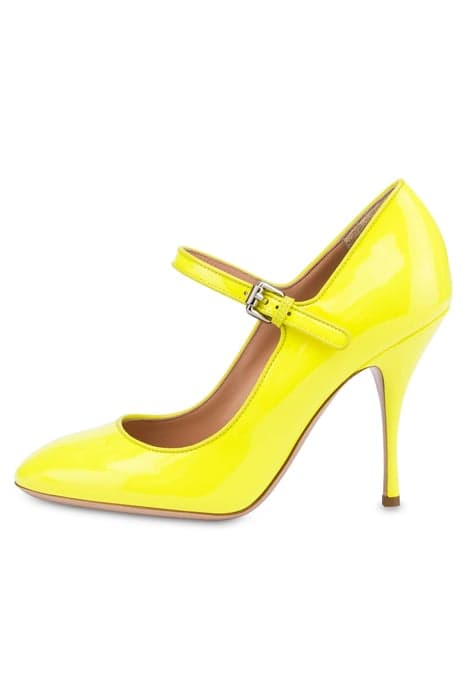 MARY JANE IN PATENT LEATHER YELLOW by Moschino