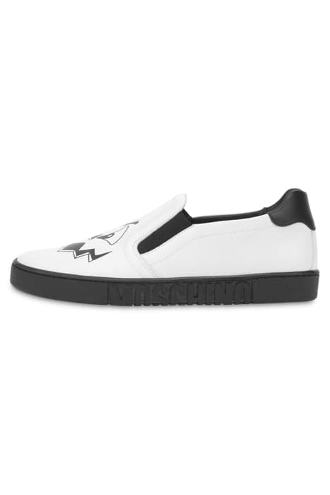 SLIP ON PUMPKINS FACES SNEAKERS WHITE by Moschino