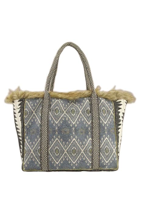 TOTE BAG JACQUARD BAG FOG by Summum Woman