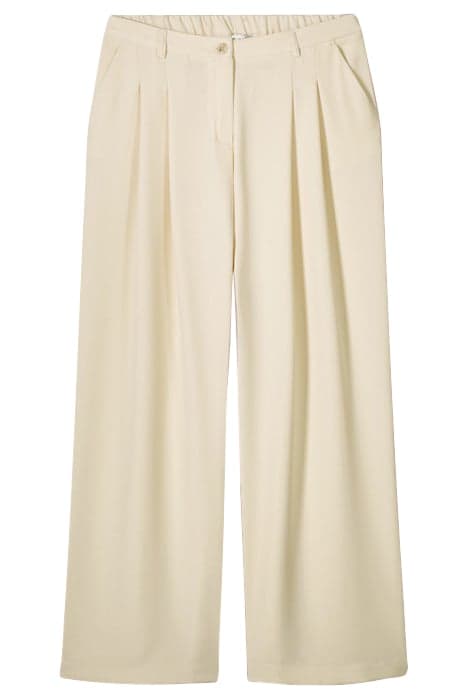 TROUSERS WIDE LEG FLUID IVORY by Summum Woman