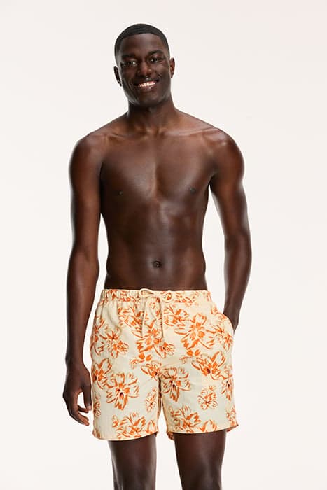 MEN SWIM SHORTS NICK WASHED FLOWER LIGHT BEIGE by Shiwi