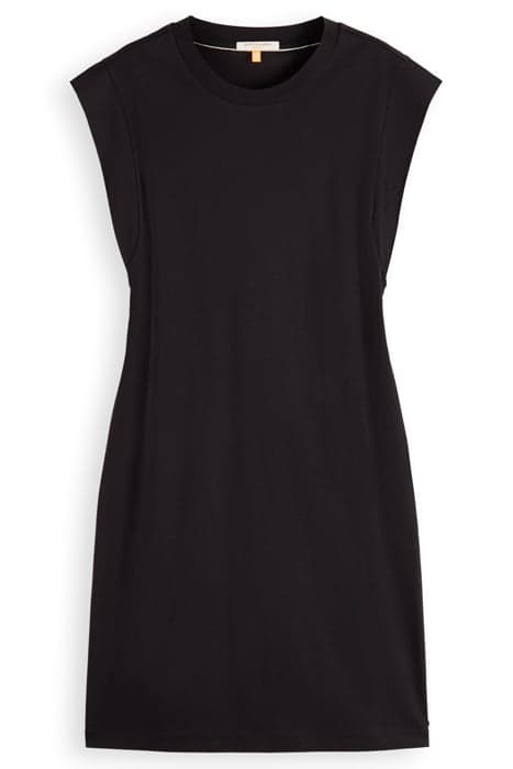 TIE WAIST MINI JERSEY DRESS EVENING BLACK by Scotch & Soda