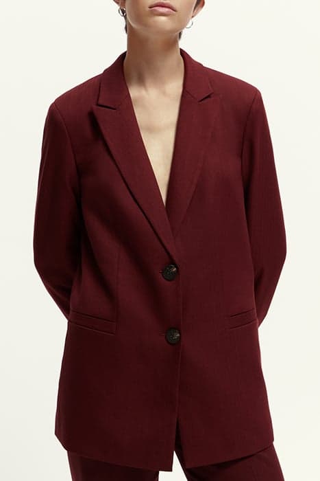 RELAXED FIT SINGLE BREASTED TAILORED BLAZER VOLCANO RED by Scotch & Soda