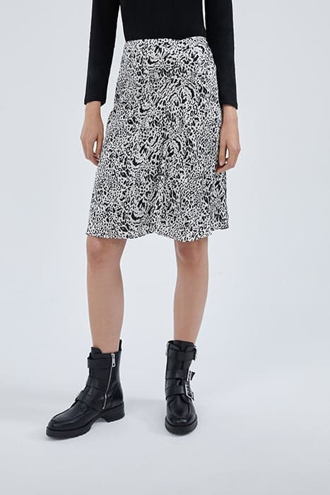 OFF-WHITE BLURRY LEOPARD PRINT SKIRT by IKKS