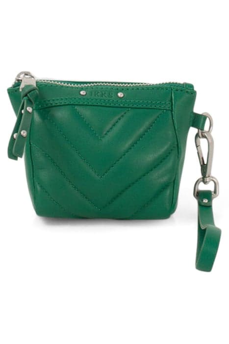 GREEN QUILTED LEATHER 1440 TOY MINI CASE by IKKS