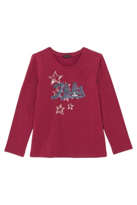 GIRLS’ BURGUNDY IKKS REVERSIBLE SEQUIN T-SHIRT by IKKS