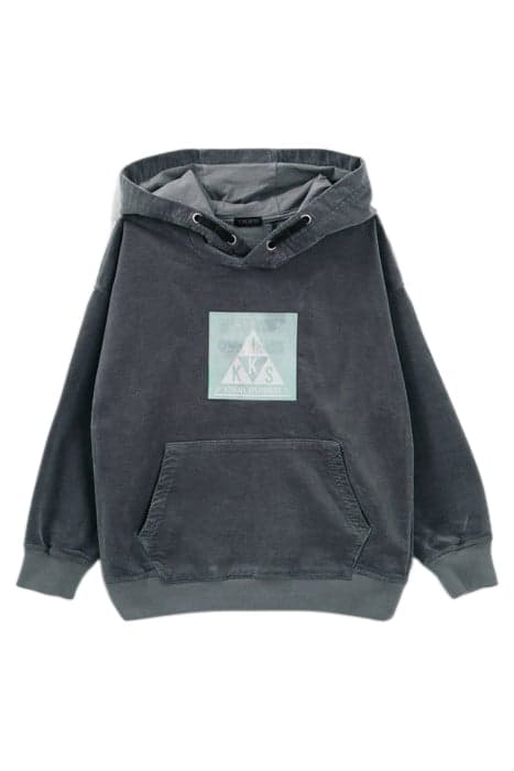 BOYS’ GREY NEEDLECORD HOODIE WITH LENTICULAR IMAGE by IKKS