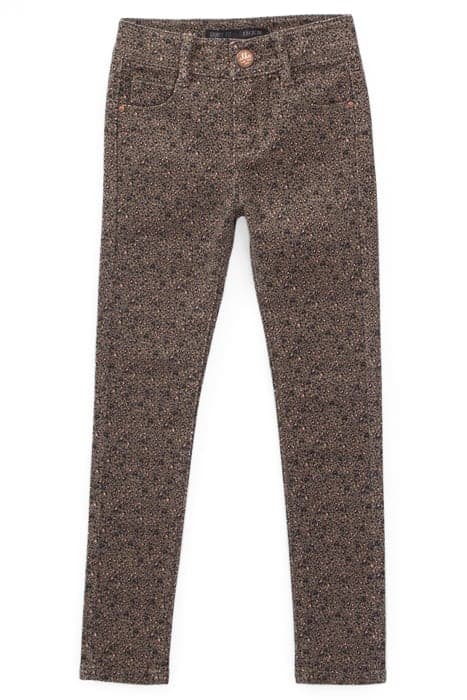 GIRLS’ KHAKI LEOPARD-HEART PRINT SKINNY JEANS by IKKS