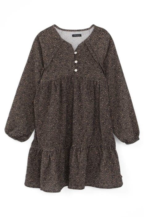 GIRLS’ KHAKI LEOPARD-HEART PRINT DRESS by IKKS