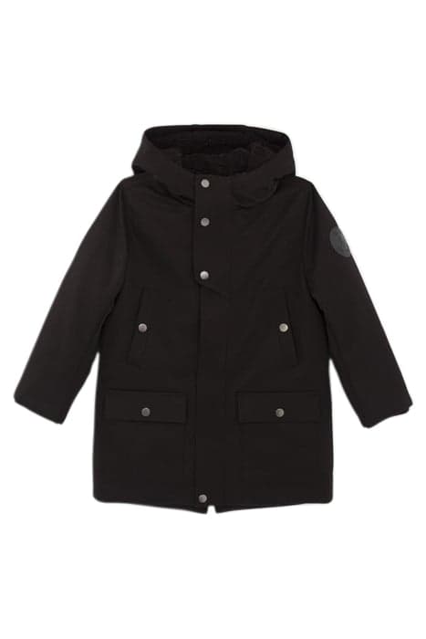 BOYS’ BLACK QUILTED LINING HOODED PADDED JACKET by IKKS