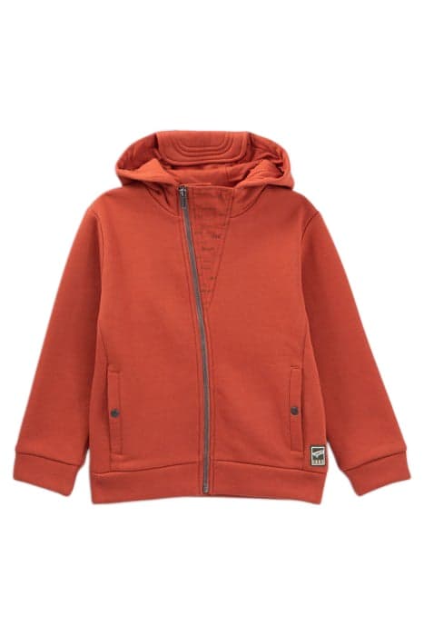 BOYS’ BRICK CARDIGAN WITH VISOR ON HOOD by IKKS