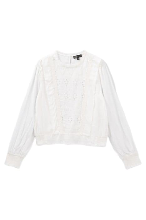 GIRLS’ OFF-WHITE BLOUSE WITH LACE DICKEY by IKKS