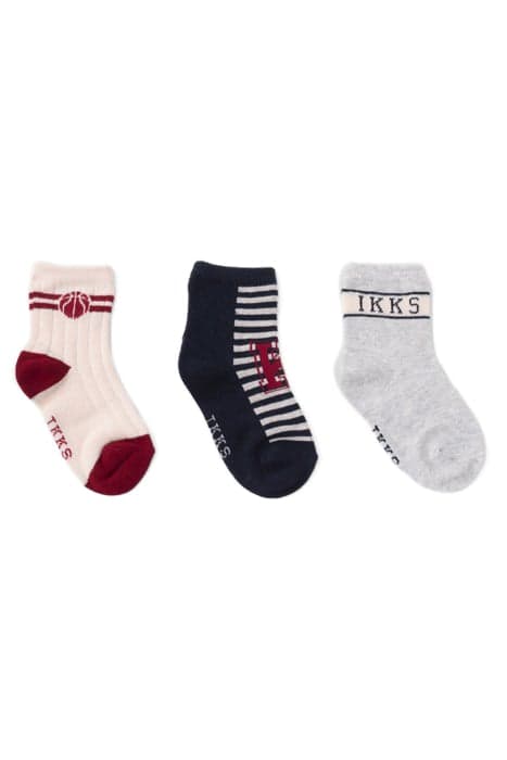 BABY BOYS’ NAVY/GREY/ECRU SOCKS by IKKS