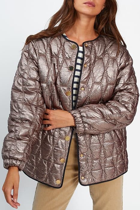 COPPER/ECRU SHERPA REVERSIBLE PADDED JACKET by ICODE