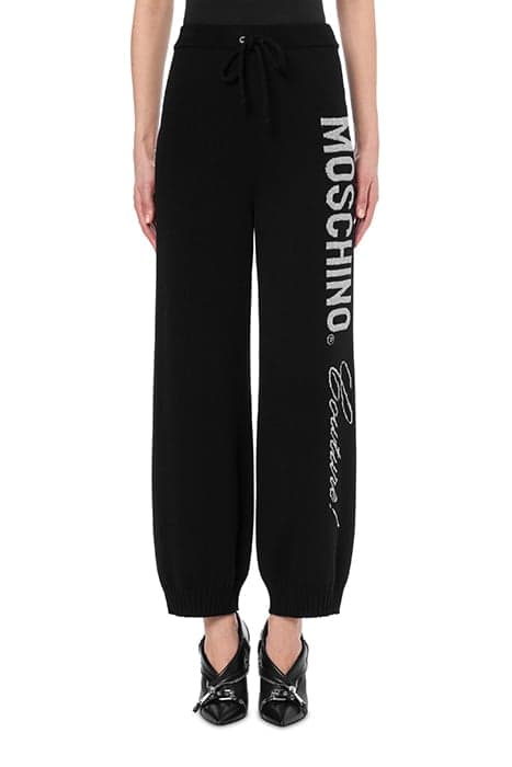 MOSCHINO COUTURE KNITTED TROUSERS BLACK by Moschino