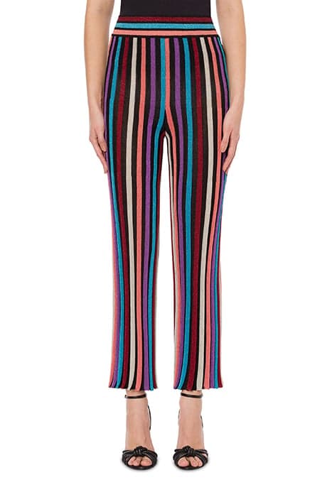 STRIPED LUREX TROUSERS MULTICOLOR by Moschino