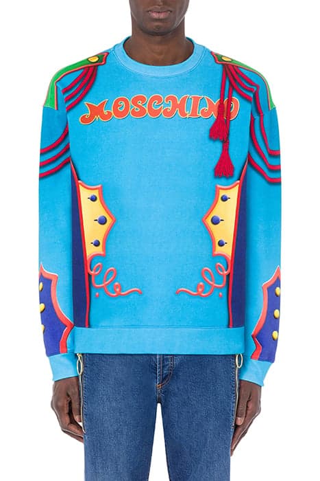 TROMPE L'ŒIL SWEATSHIRT BLUE by Moschino