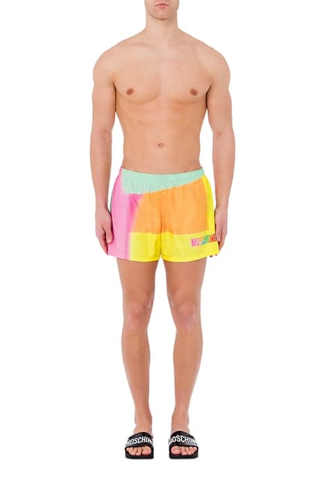 PROJECTION PRINT SWIM SHORTS MULTICOLOR by Moschino