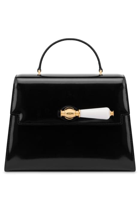 MOSCHINO ARCHIVE CALFSKIN HANDBAG BLACK by Moschino