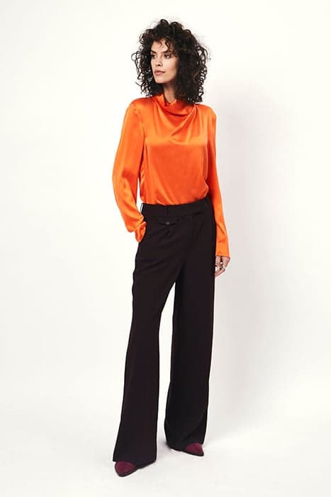 IPSUM SILK DRAPEY TOP SIGNAL ORANGE by Dante6