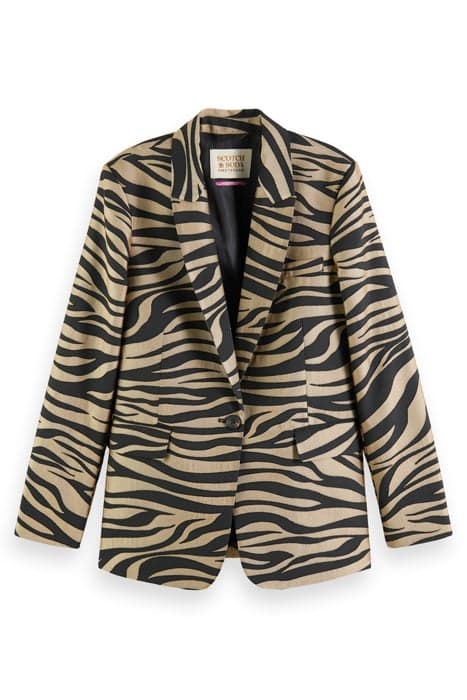 TIGER JACQUARD SINGLE-BREASTED BLAZER TIGER JACQUARD by Scotch & Soda