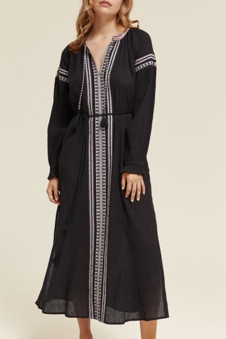 MIDI DRESS WITH EMBROIDERY DETAILS EVENING BLACK by Scotch & Soda