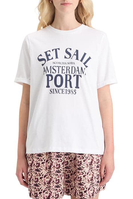 RELAXED FIT ARTWORK T-SHIRT WHITE by Scotch & Soda