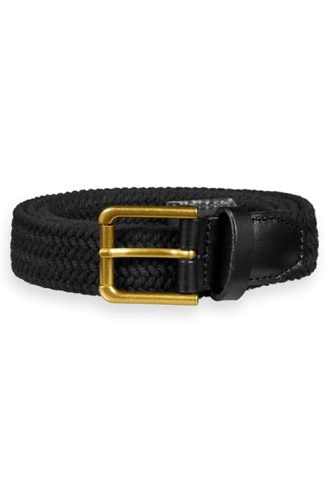 LEATHER TRIMMED CANVAS CORD BE BLACK by Scotch & Soda