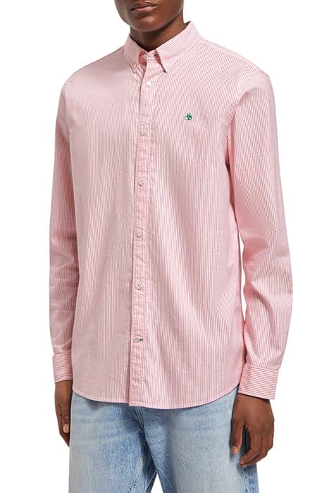 ESSENTIAL OXFORD STRIPE TROPICAL PINK / WHITE STRIPE by Scotch & Soda