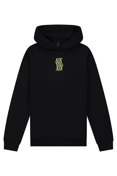 SWIRL LOGO HOODIE BLACK by NIK & NIK