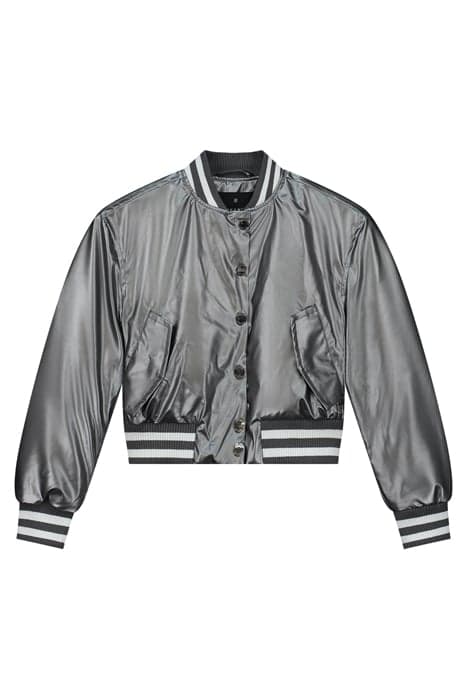 HAYLEE BOMBER GUN METAL METALLIC by NIK & NIK