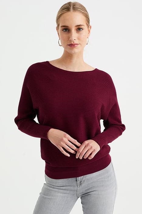 PULLOVER BURGUNDY RED by WE Fashion