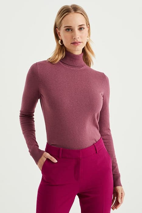 KNITTED PULLOVER AUBERGINE by WE Fashion