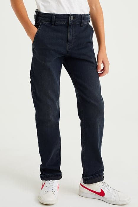 5-POCKET MID WAIST DARK BLUE by WE Fashion