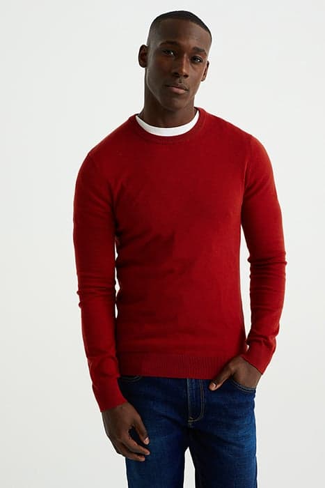 PULLOVER SAFFRON RED by WE Fashion