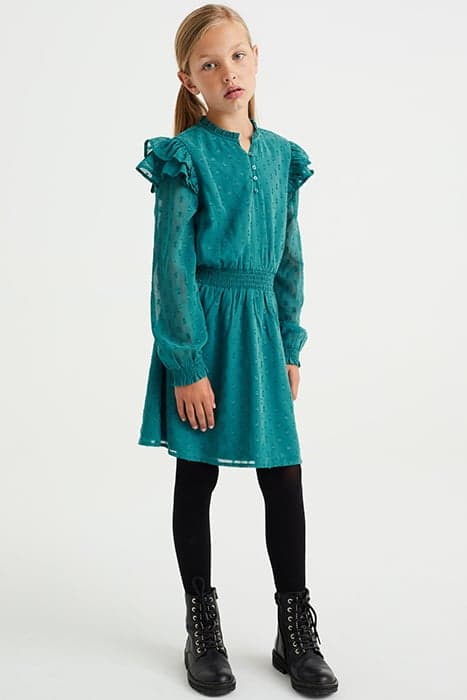 DRESS MID LENGTH GREEN by WE Fashion