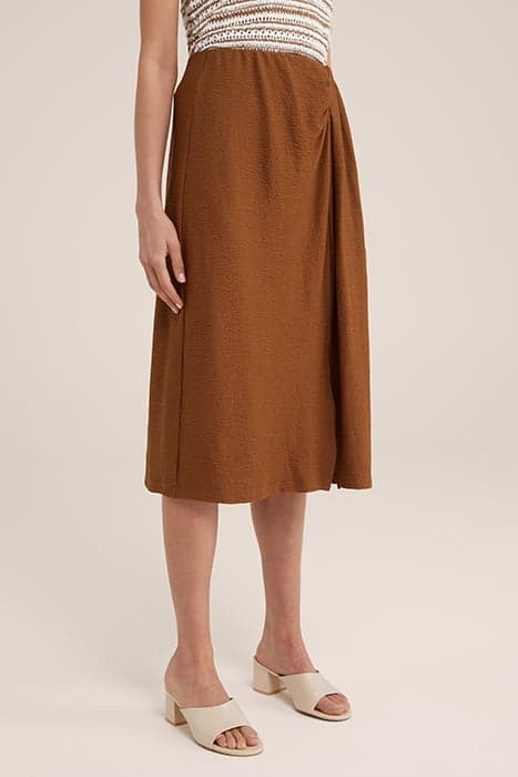 SKIRT MEDIUM LENGTH BROWN by WE Fashion