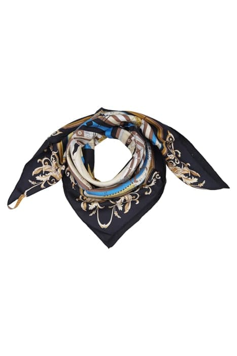 SILK SCARF BROWN BLACK BROWN, BLACK by Mucho Gusto