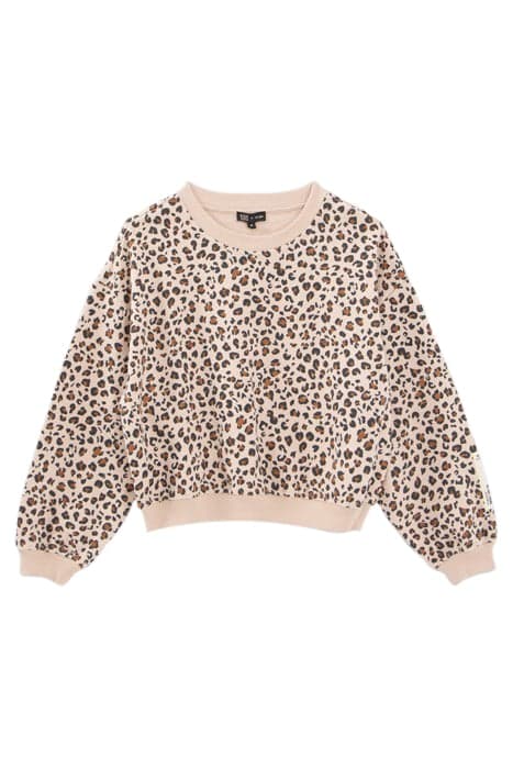 GIRLS’ BEIGE SWEATSHIRT WITH LEOPARD MOTIF LEOPARD by IKKS