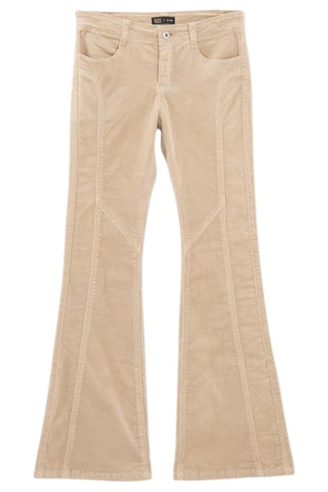 GIRLS’ BEIGE VELVET LOW-WAIST FLARED TROUSERS BEIGE by IKKS