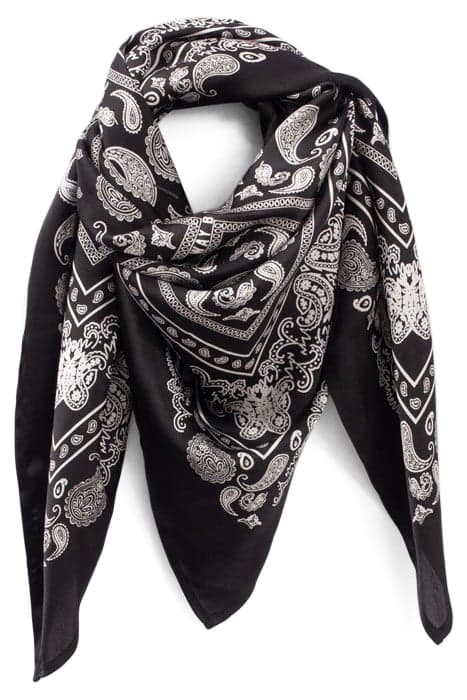 GIRLS’ BLACK SATIN BANDANA MOTIF SCARF BLACK by IKKS