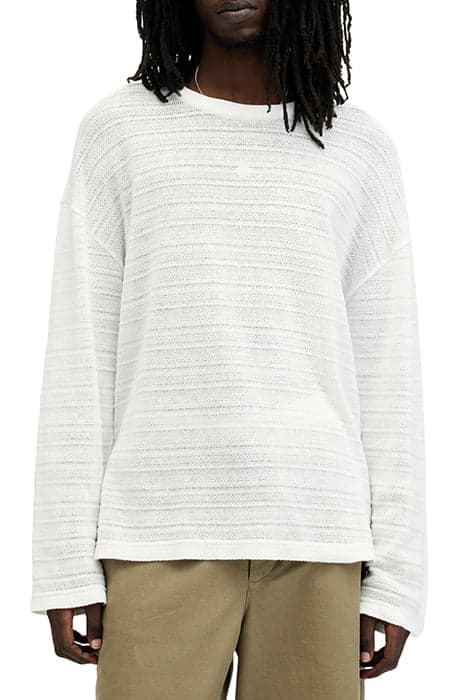 DRAX LS CREW OPTIC WHITE by AllSaints