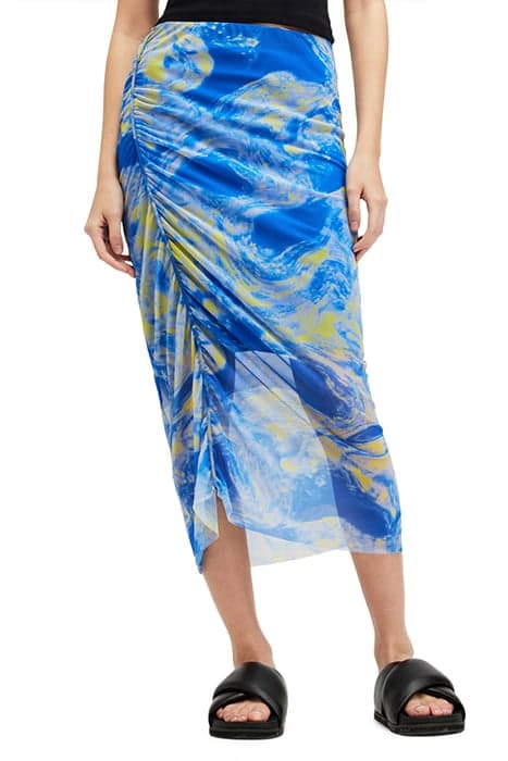 NORA INSPIRAL SKIRT ELECTRIC BLUE by AllSaints