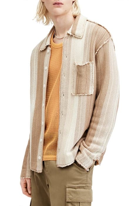 TRUCK CARDIGAN DUST TAUPE by AllSaints