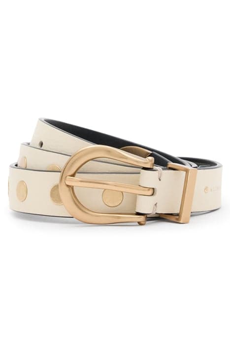 MICHAELA STUD BELT WHITE/WARM BRASS by AllSaints