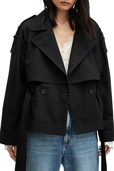 BECKETTE TRENCH BLACK by AllSaints