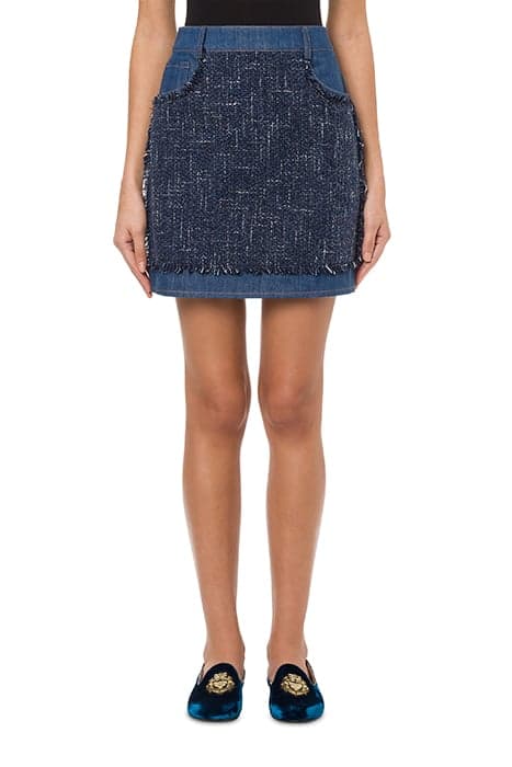 DENIM MINISKIRT AND CONTEMPORARY MAT MAT BLUE by Moschino