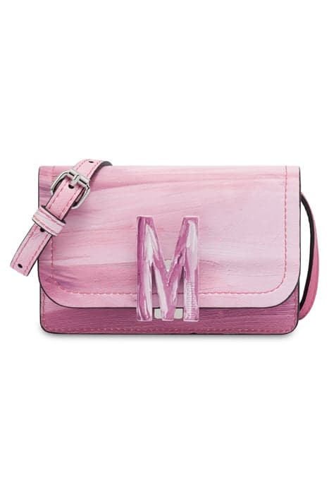 M PAINTING SMALL SHOULDER BAG PINK by Moschino