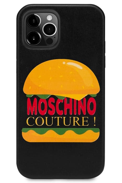 IPHONE 12/12 PRO HAMBURGER COVER BLACK by Moschino