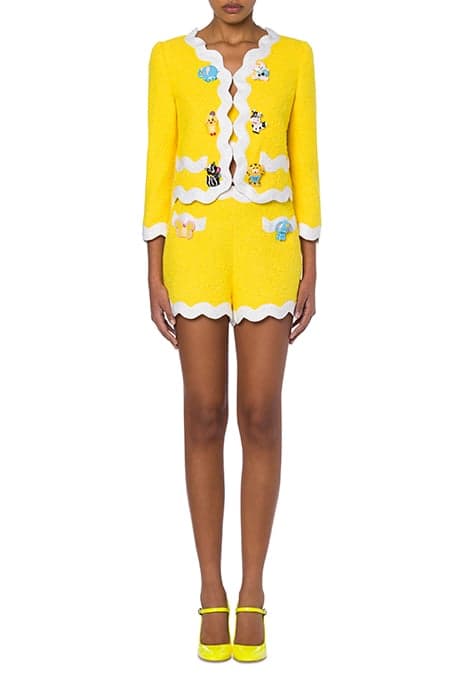 TOY BUTTONS TWEED JACKET YELLOW by Moschino